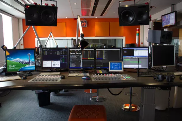 De radiostudio van Omroep Brabant